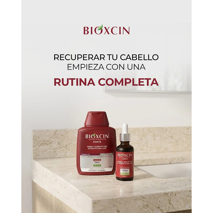 Kit Anticaída Bioxcin Forte 300 Ml + Serum Bioxcin Forte 50 ml 2