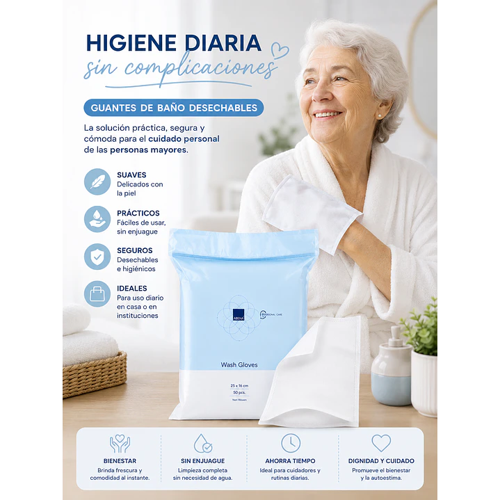 Guantes Desechables Higiene Abena Lavado Pacientes X50 Unidad 4