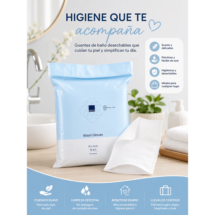 Guantes Desechables Higiene Abena Lavado Pacientes X50 Unidad 3