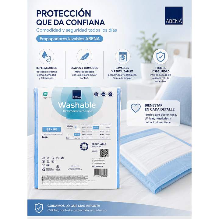 Sabanilla Lavable Con Extensiones Abena 85x90cm (unidad) Talle Universal 2