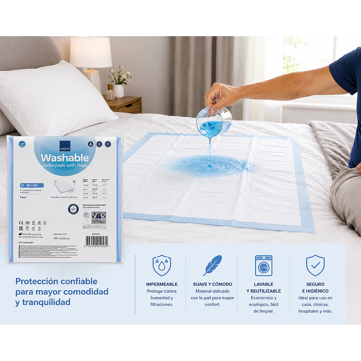 Sabanilla Lavable Con Extensiones Abena 85x90cm (unidad) Talle Universal 4