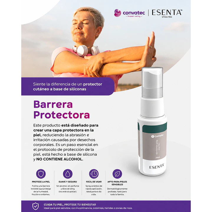 Sensi Care Esenta Protector Piel Ostomia Convatec 28ml 3