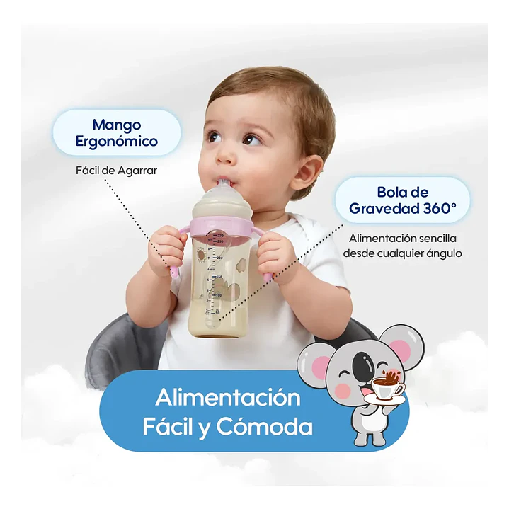 Mamadera Anticólicos Aiwibi Tritan Rosado 270 ml  6