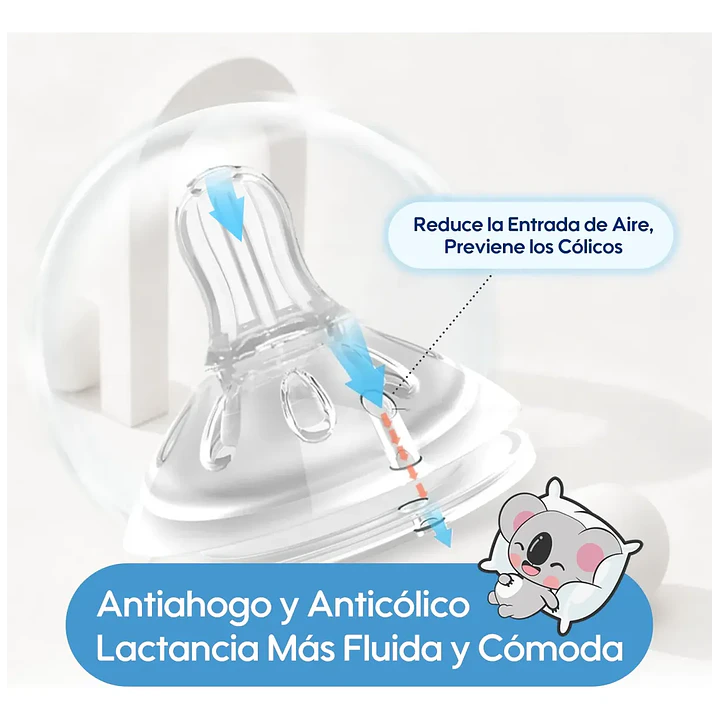 Mamadera Anticólicos Aiwibi Tritan Rosado 270 ml  7