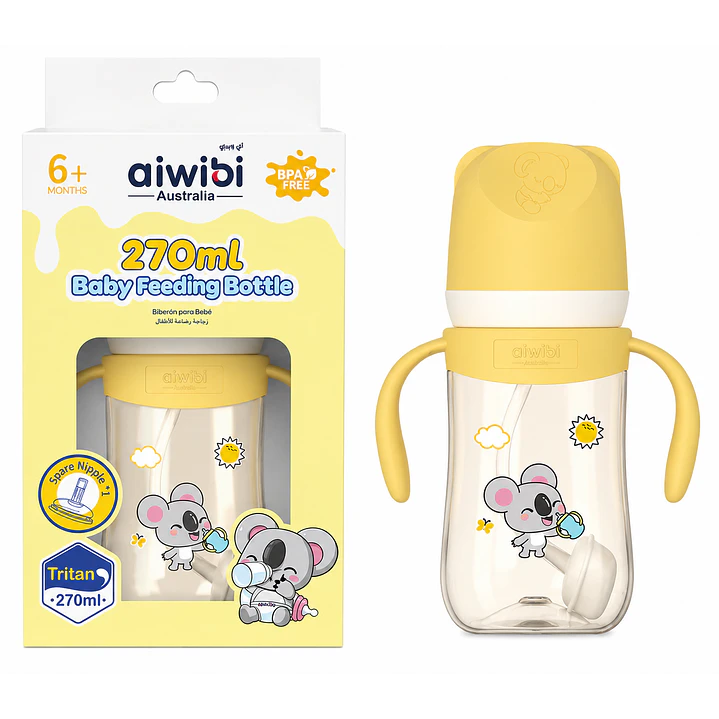 Mamadera Anticólicos Aiwibi Tritan Amarillo 270ml  1