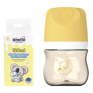 Mamadera Anticólicos Aiwibi Tritan 120 ml Flujo Lento 0-3 Meses 