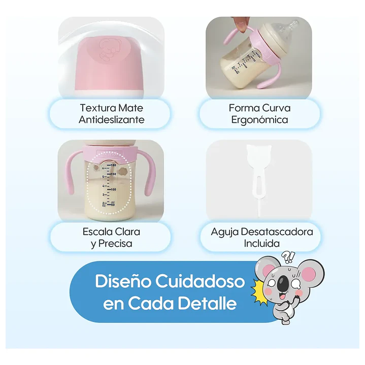 Mamadera Anticólicos Aiwibi Tritan Rosado 180 ml 6