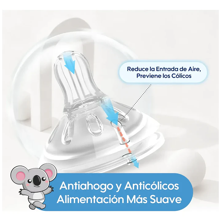 Mamadera Anticólicos Aiwibi Tritan Rosado 180 ml 8