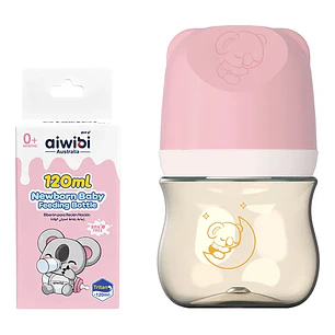 Mamadera Anticólicos Aiwibi Tritan 120 ml Flujo Lento 0-3 Meses