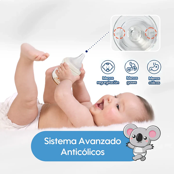 Mamadera Anticólicos Aiwibi Tritan 120 ml Flujo Lento 0-3 Meses 6