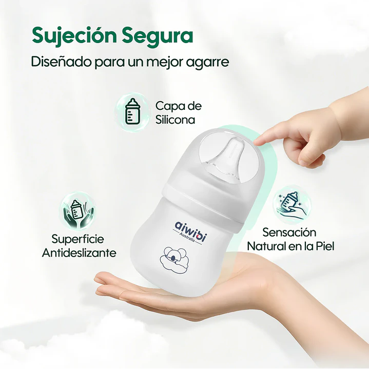 Mamadera Vidrio Anticólicos Aiwibi 0m+ 120ml 8