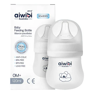 Mamadera Vidrio Anticólicos Aiwibi 0m+ 120ml
