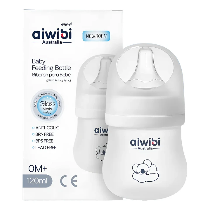 Mamadera Vidrio Anticólicos Aiwibi 0m+ 120ml 1
