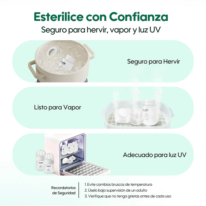 Mamadera Vidrio Anticólicos Aiwibi 6m+ 180ml 6