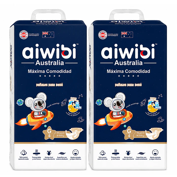Pañales Aiwibi Máxima Comodidad Talla G 48 Unidades Pack x2 1