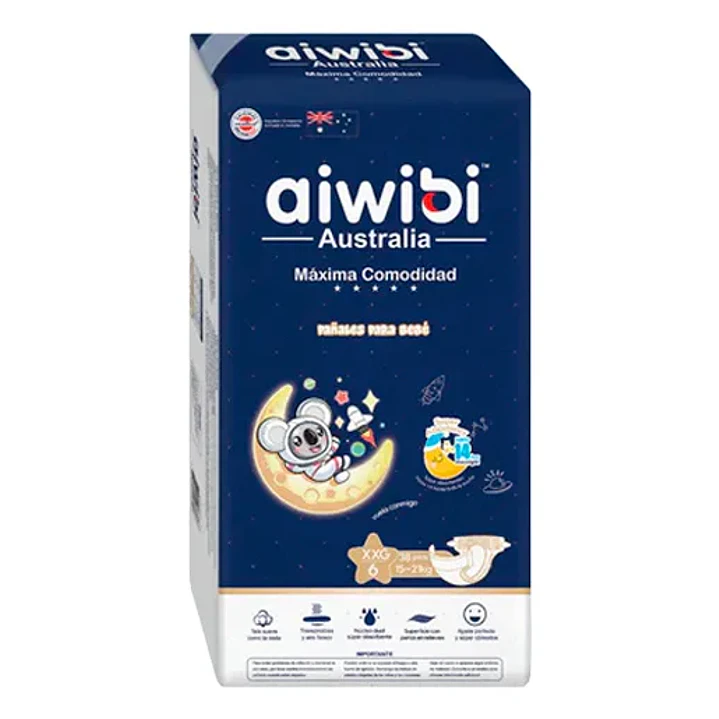 Pañal Aiwibi Dulce Noche XXG Máxima Comodidad Unisex Pack x2 2