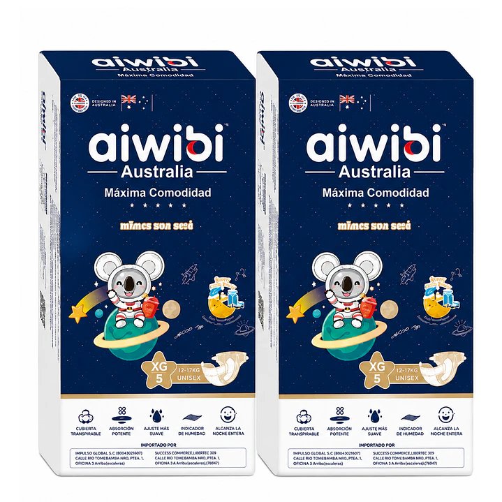 Pañal Aiwibi Dulce Noche XXG Máxima Comodidad Unisex Pack x2 1