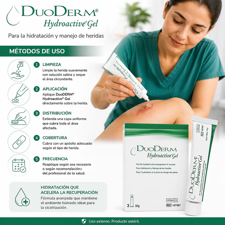 Duoderm Gel Convatec Hidratación Manejo Heridas 30g Pack x5 6