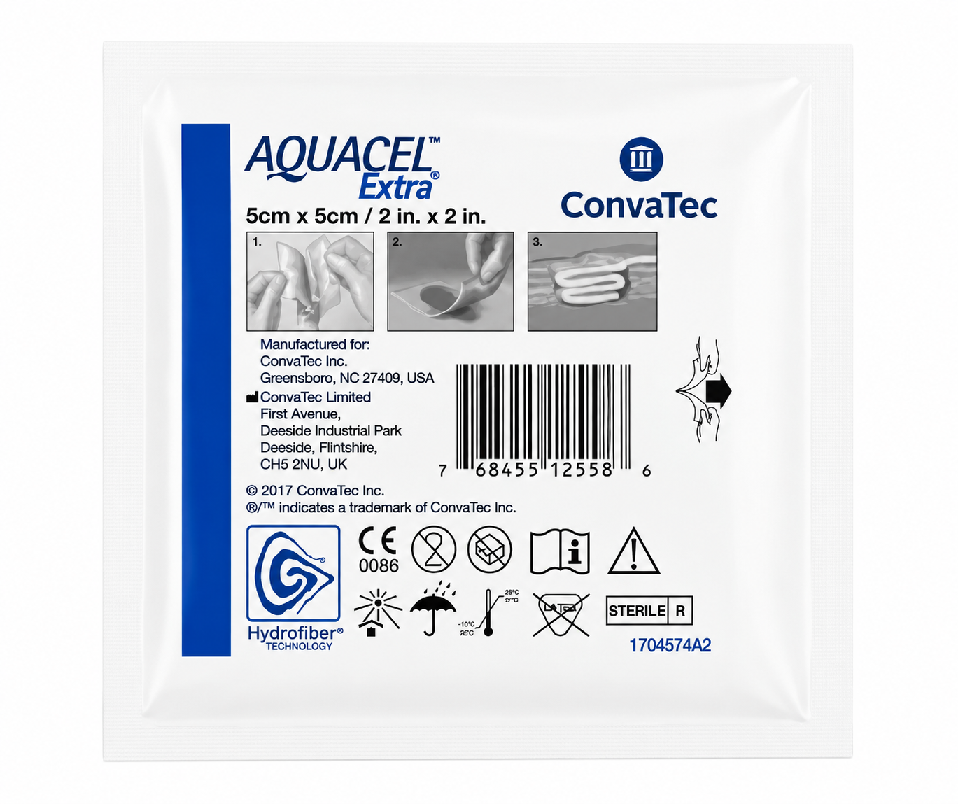 Aquacel Extra 5x5cm Convatec Apósito Hidrofiber (Unidad)