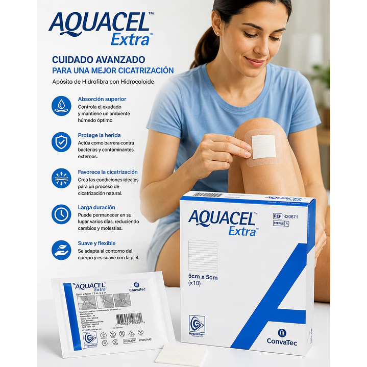Aquacel Extra 5x5cm Convatec Caja x10 5