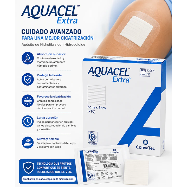 Aquacel Extra 5x5cm Convatec Caja x10 6