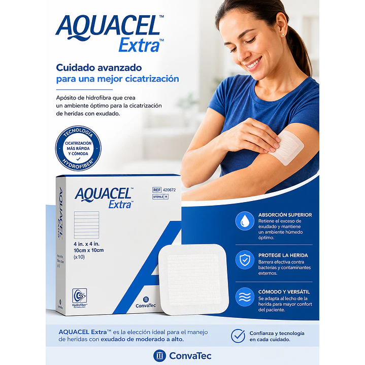 Aposito Aquacel Extra 10cmx10cm Convatec Caja x10 3