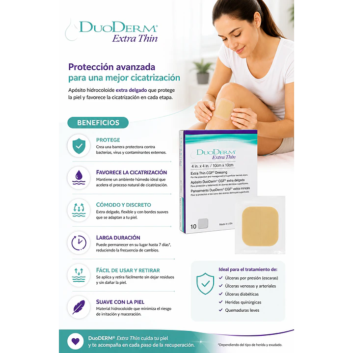 Duoderm Extra Thin 10x10 Convatec Caja x10 5