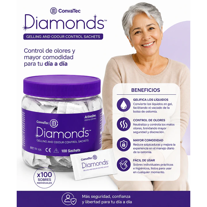 Diamonds Gelificante Control Anti Olor Ostomia Convatec x100 5