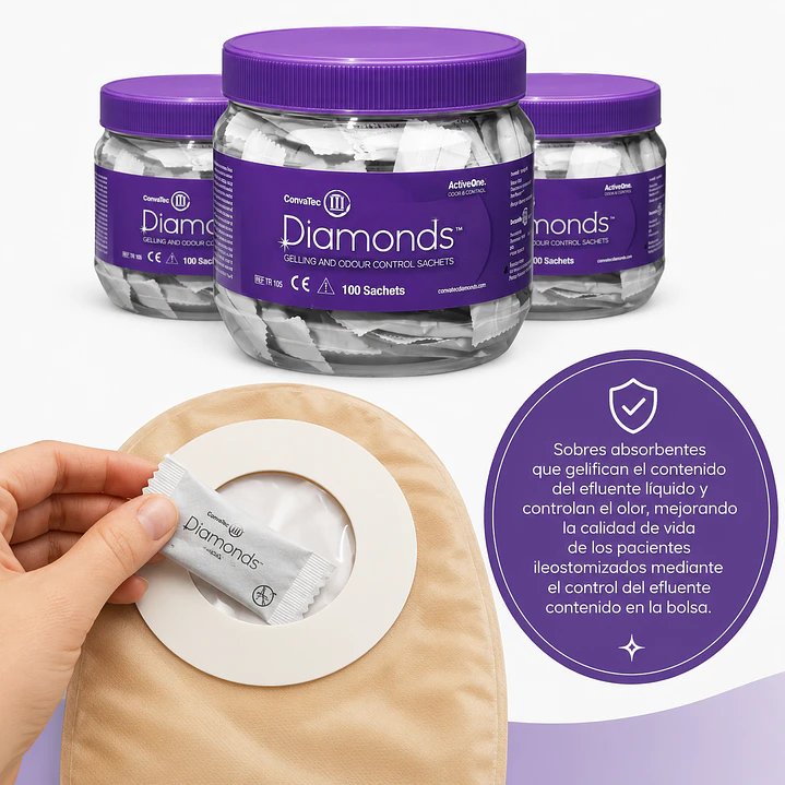Diamonds Gelificante Control Anti Olor Ostomia Convatec x100 Pack x2 4