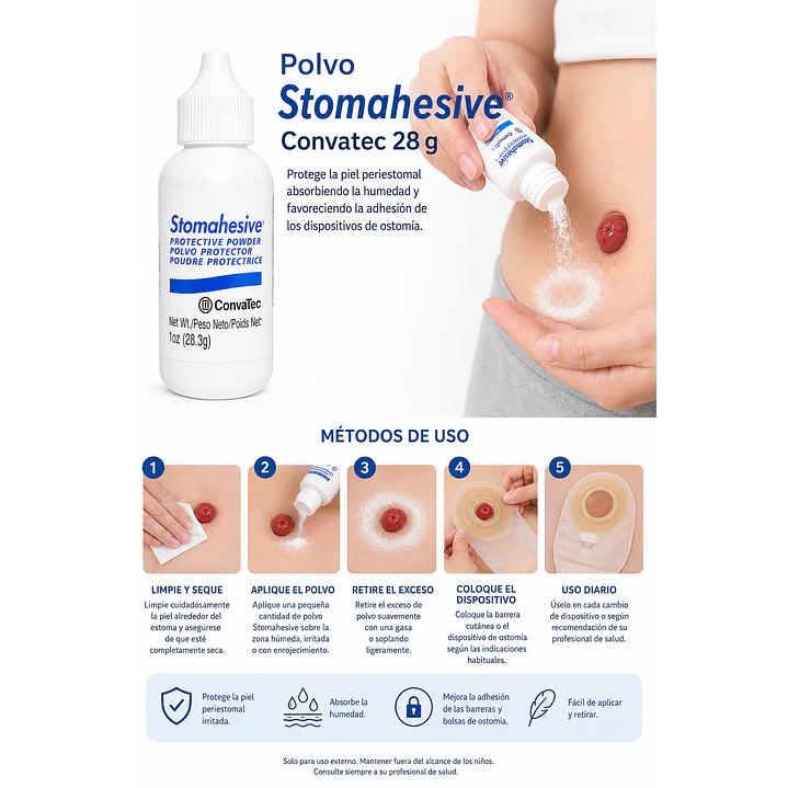 Polvo Protector Stomahesive Convatec Ostomia 28.3g 4