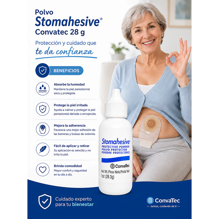 Polvo Protector Stomahesive Convatec Ostomia 28.3g Pack x3 4