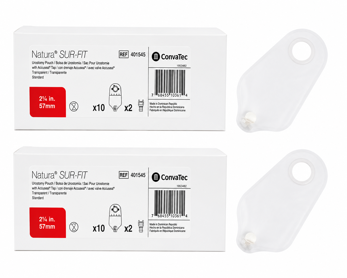Bolsa Urostomía Natura Convatec 57mm x10 Pack x2
