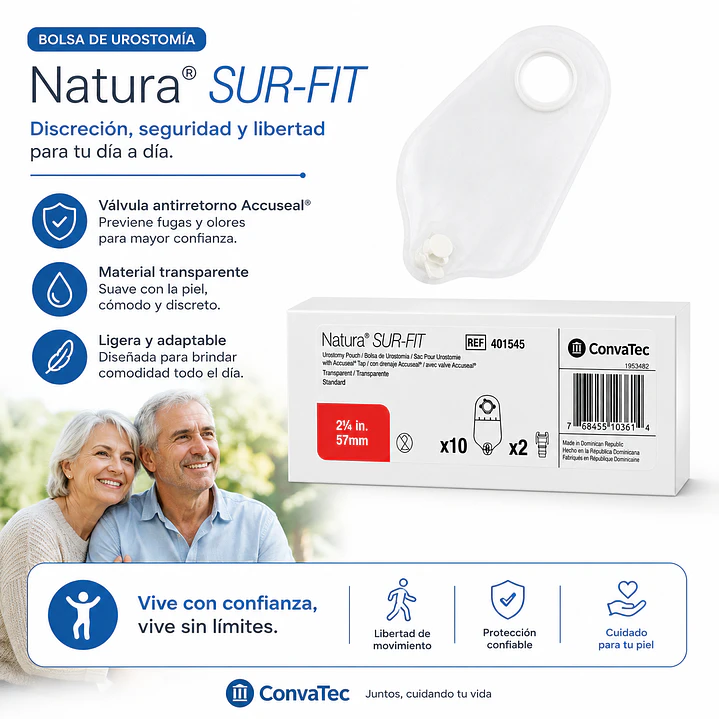 Bolsa Urostomía Natura Convatec 57mm x10 Pack x2 5