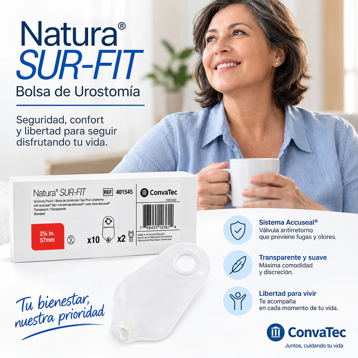 Bolsa Urostomía Natura Convatec 57mm x10 Pack x2 4