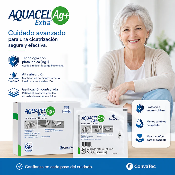 Aquacel Ag Extra 10x10cm Convatec (Unidad) 3