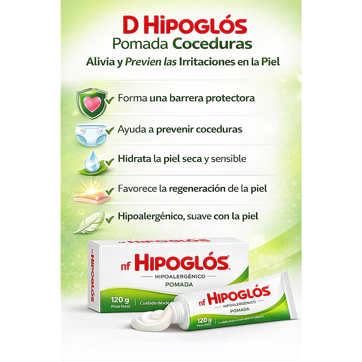 Hipoglos Pomada Coceduras 120 Gr Pack X6 7