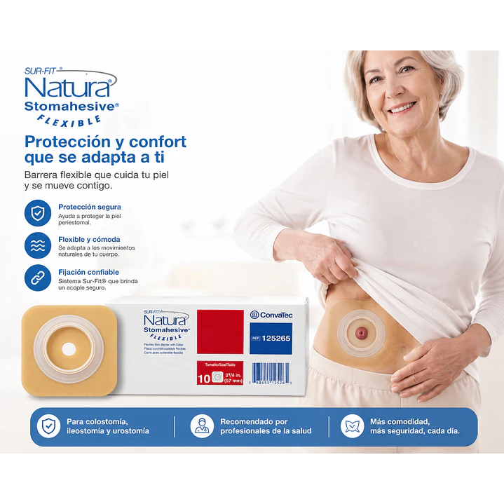 Barrera Placa Surfit Natura Flexible Convatec 57mm Cajax10 Pack x2 10