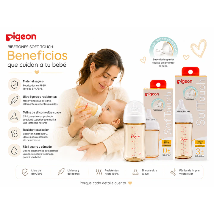 Set de Regalo Bebe Pigeon SoftTouch PPSU Little One 5