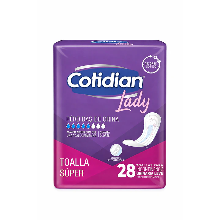 Toalla Cotidian Lady Super Absorción Femenina x28 Pack x10 3