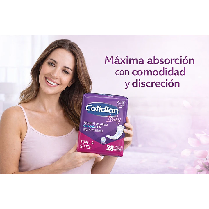 Toalla Cotidian Lady Super Absorción Femenina x28 Pack x10 4