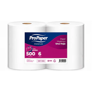 Papel De Baño Industrial 500 Mts X 6 Unidades (3.000 Mts)