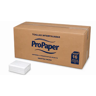 Toalla De Papel Interfoliada 200 Hojas Caja X 16 Paquetes 
