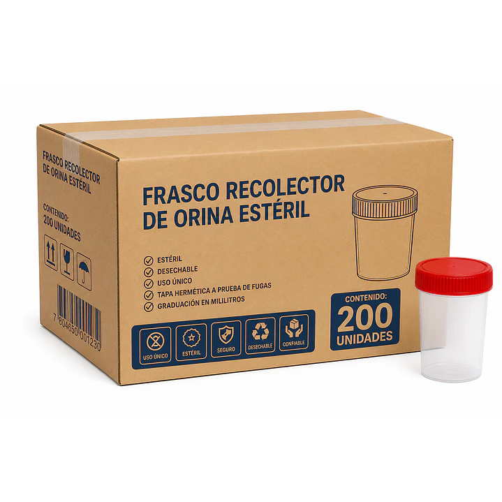 Frasco Recolector De Orina Esteril 60ml Caja x200 1