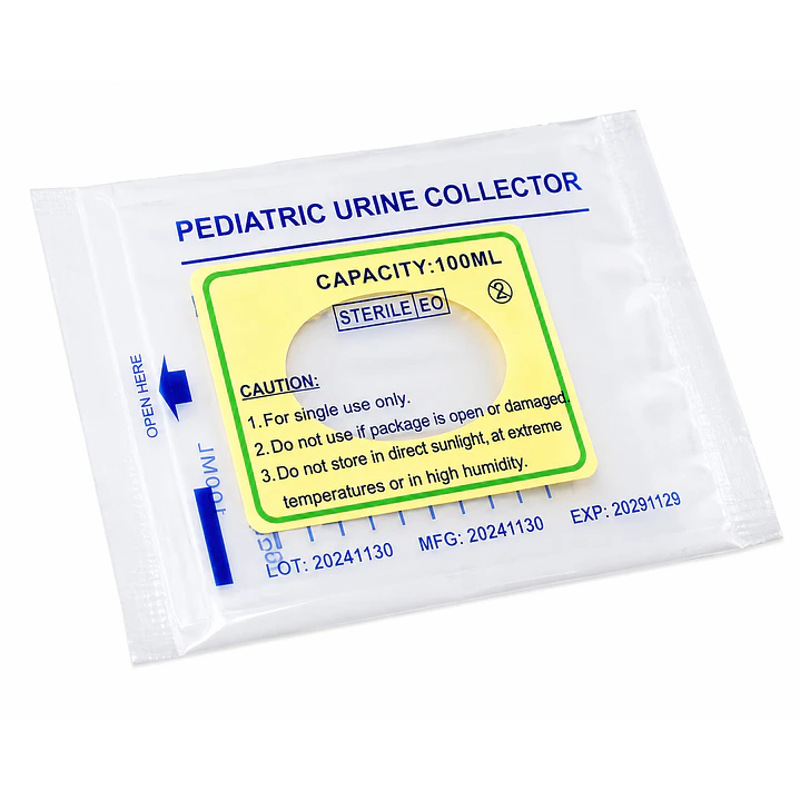 Bolsa Recolectora De Orina Pediatrico 100 Ml Pack X50   3