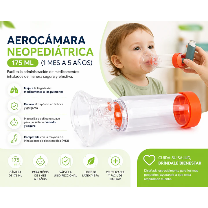 Aerocámara Neopediatrica (1 Mes A 5 Años) 175ml  4