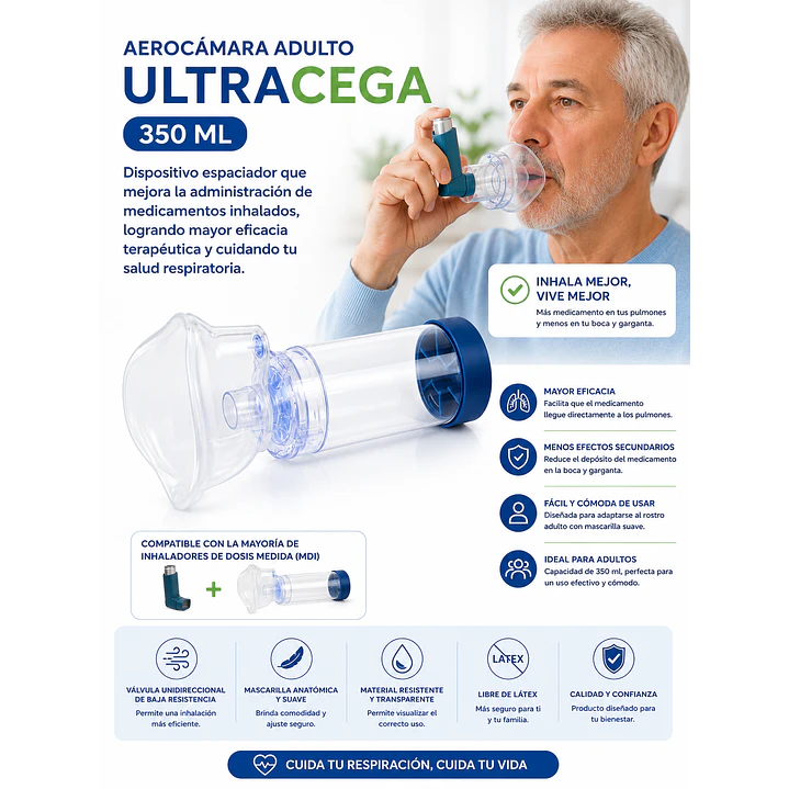 Aerocámara Adulto Ultracega 350ml 2
