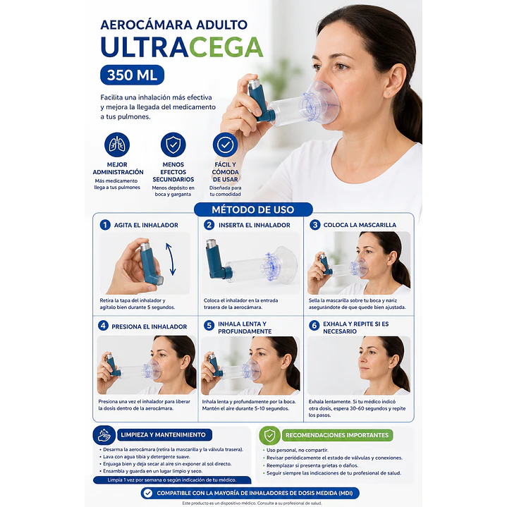 Aerocámara Adulto Ultracega 350ml 4