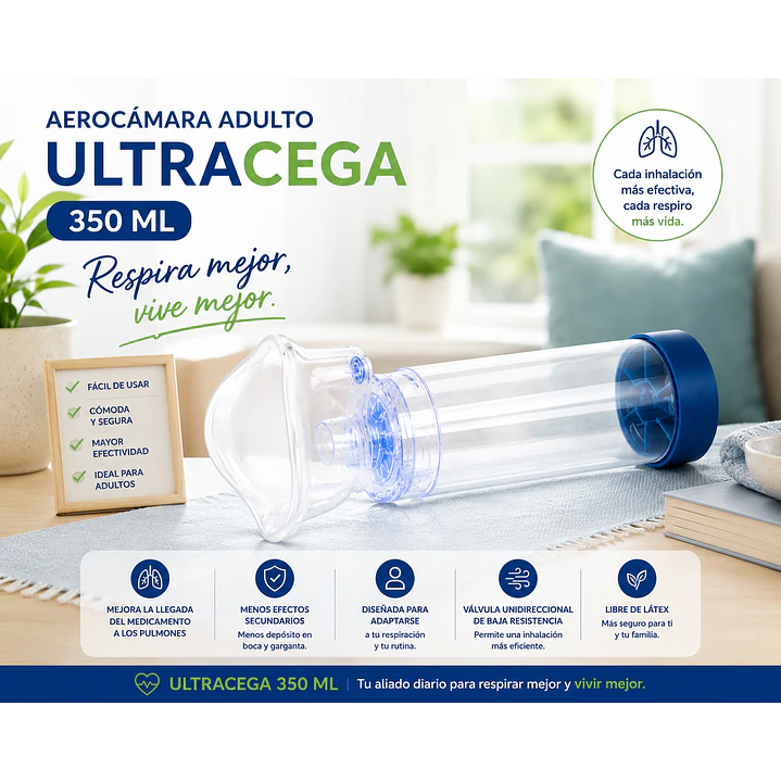 Aerocámara Adulto Ultracega 350ml 5