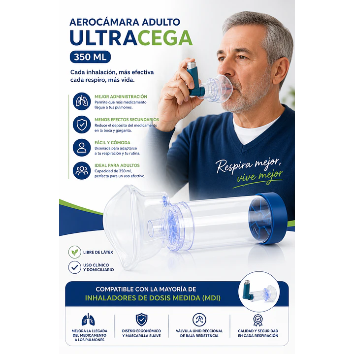 Aerocámara Adulto Ultracega 350ml 6