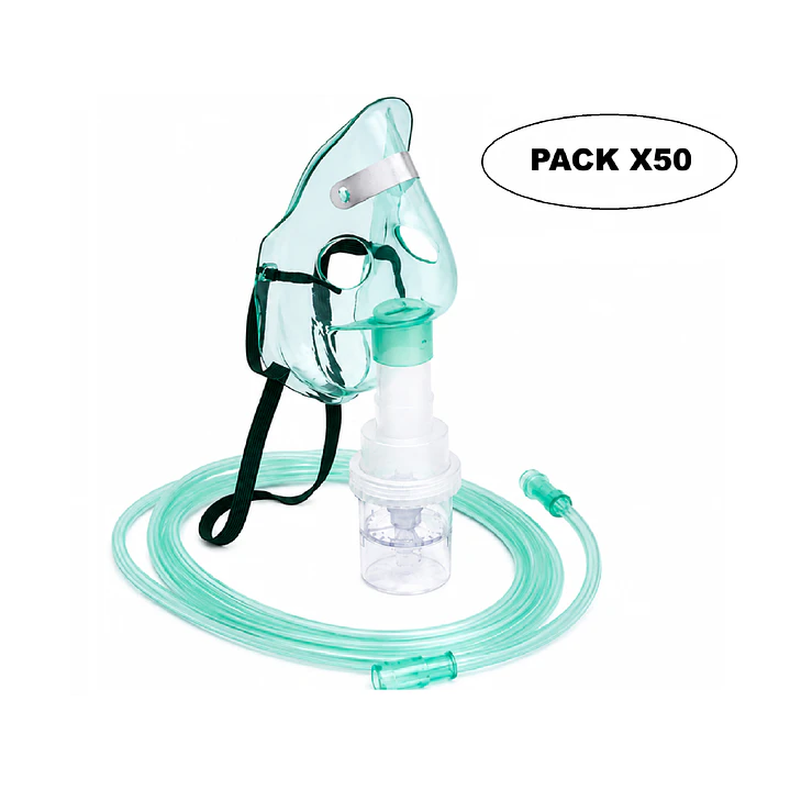 Kit Mascarilla Nebulizador Adultos Pack X50 1